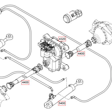 LIEBHERR - L566 - Cargadora de ruedas - Cilindro de dirección